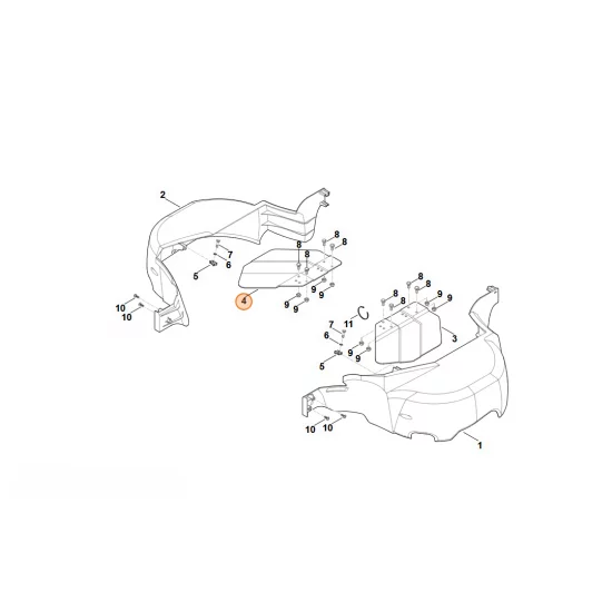 Stihl   Blaszany element mocujący, str. prawa 6170 706 1135